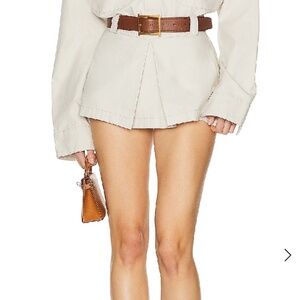 Helsa Workwear Pleated Mini Skirt | Size Small